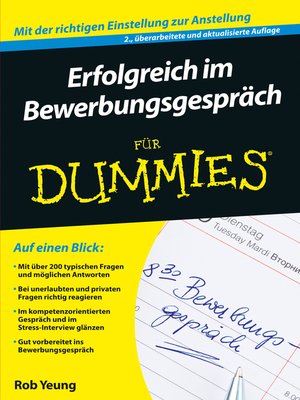 cover image of Erfolgreich im Bewerbungsgespr&auml;ch f&uuml;r Dummies